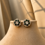 Green Polki Stud