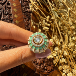 Mint Ivory Minakari Ring
