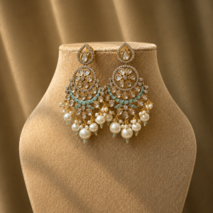 Polki chandbali earrings