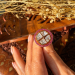 Pink Polki Ring