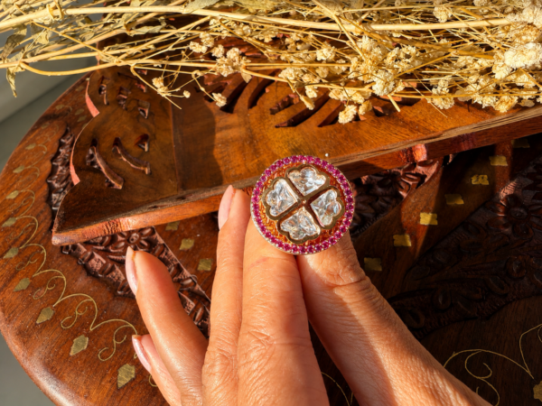 Pinkras Polki Ring