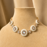 Ivory Enamel Polki Necklace