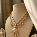 Double Layer Polki Minakari Necklace set