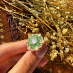 Soft Green Kundan Polki Ring