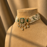 Polki Pearl Green Exquisite Chokar Necklace