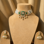 Polki Pearl Green Exquisite Chokar Necklace