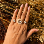 Floral Double Finger Ring