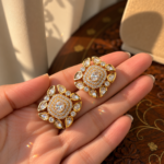 Classic Gold Kundan Polki Stud