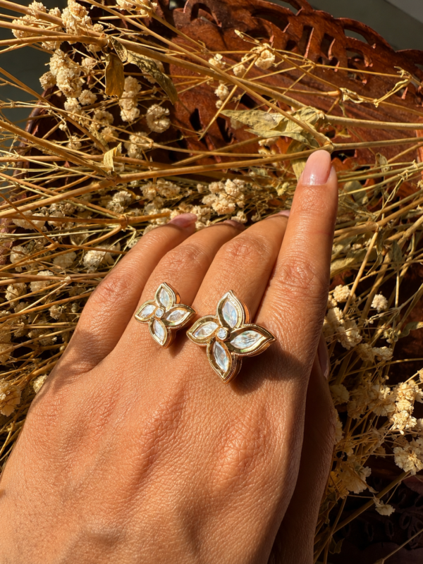 Kundan Floral Ring