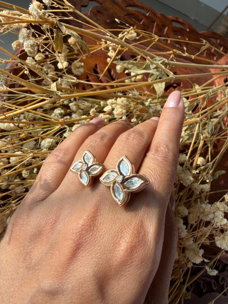 Kundan Floral Ring
