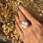 Pink Polki Ring