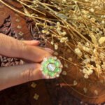 Soft Green Kundan Polki Ring